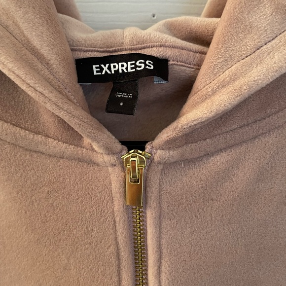 Velour tracksuit jacket, perfect condition, pink mauve - Picture 2 of 3